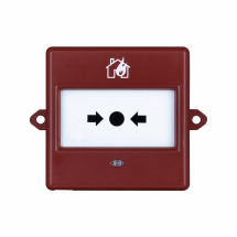 RED CALL POINT GLASS NON RESET CHANGEOVER CONTACTS IP66 + LED